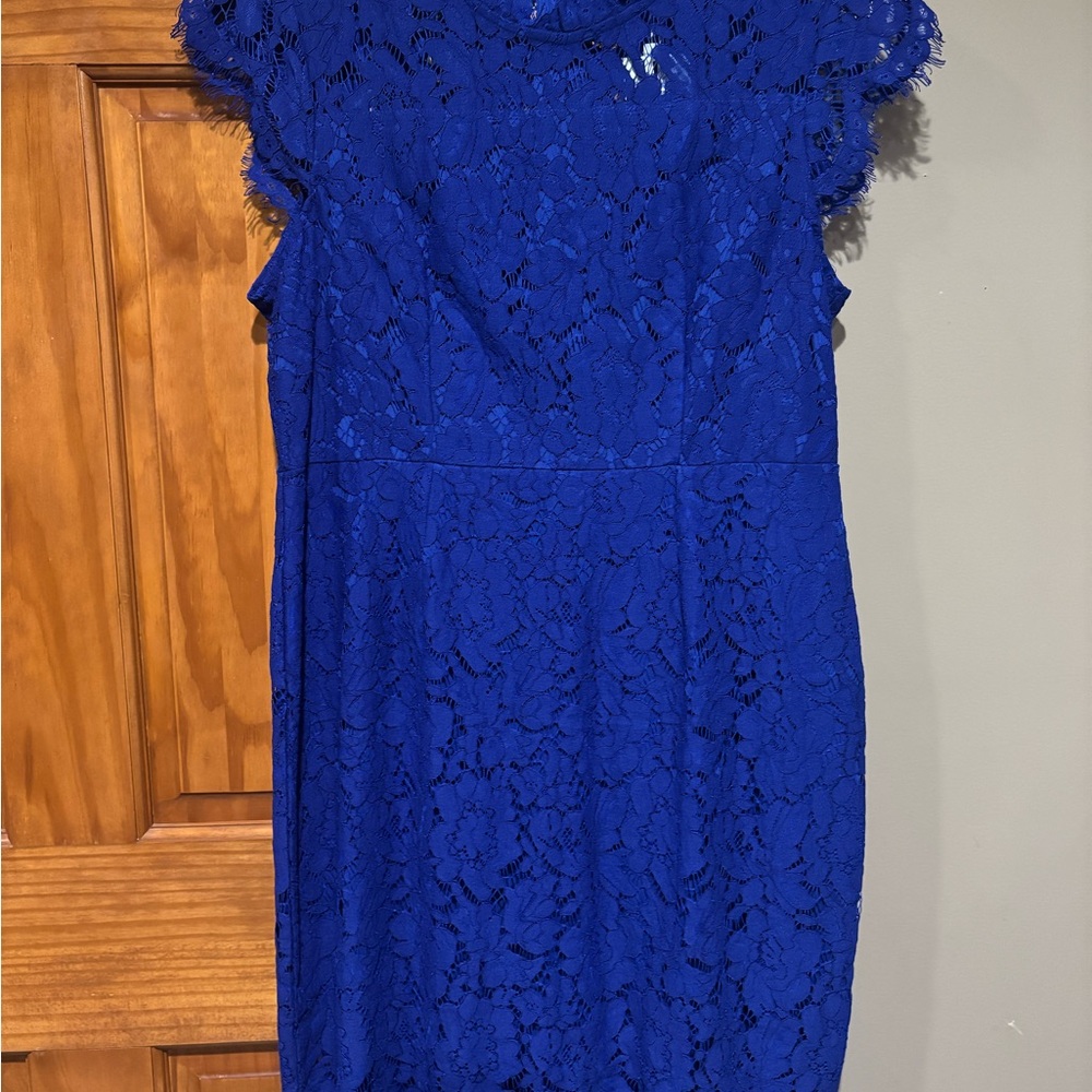 Women’s Elegant Royal Blue Lace Dress